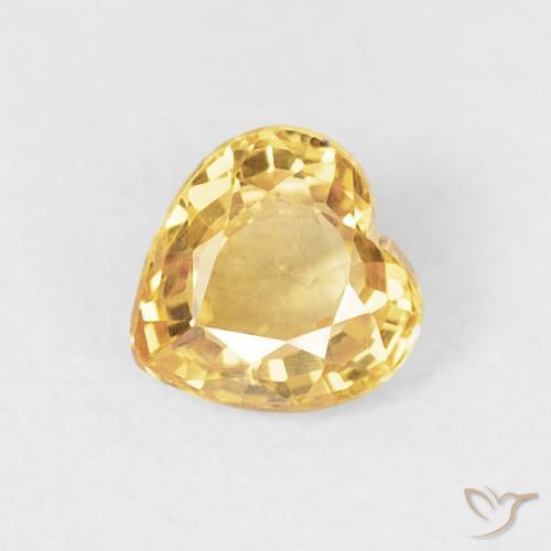 0.48ct Naturel Or Saphir, Cœur, VVS-VS