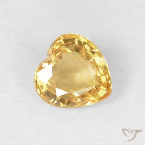 Saphir Or naturelle Cœur, 0.48 ct, VVS-VS