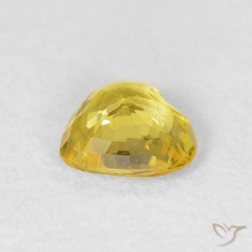 Saphir Jaune moyen naturelle Cœur, 0.43 ct, VVS-VS