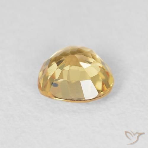 Saphir Jaune clair naturelle Cœur, 0.47 ct, VVS