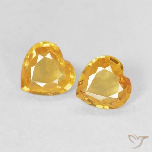 Shop natural 0.61ct Orange Doré Saphir gems, Cœur, from Mozambique at GemSelect. In stock, global shipping!