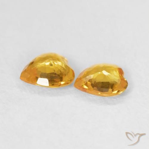 Shop natural 0.61ct Orange Doré Saphir gems, Cœur, from Mozambique at GemSelect. In stock, global shipping!