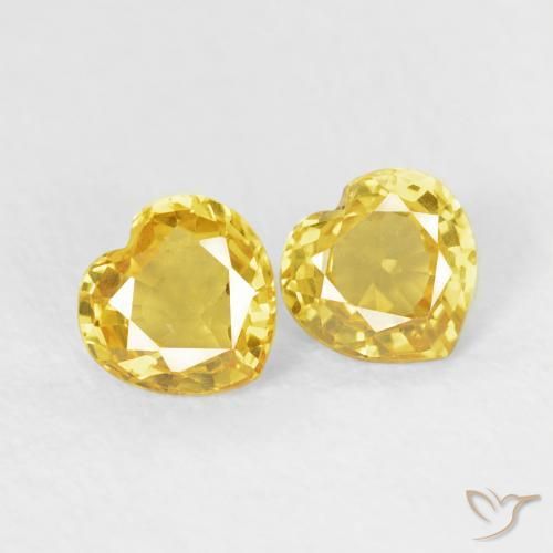 Shop natural 0.79ct Jaune Saphir gems, Cœur, from Mozambique at GemSelect. In stock, global shipping!