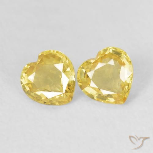 Shop natural 0.82ct Jaune Saphir gems, Cœur, from Mozambique at GemSelect. In stock, global shipping!