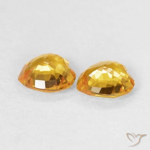 Shop natural 0.71ct Doré vif Saphir gems, Cœur, from Mozambique at GemSelect. In stock, global shipping!