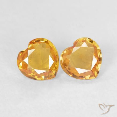 Shop natural 0.67ct Medium Dark-Golden Saphir gems, Cœur, from Mozambique at GemSelect. In stock, global shipping!