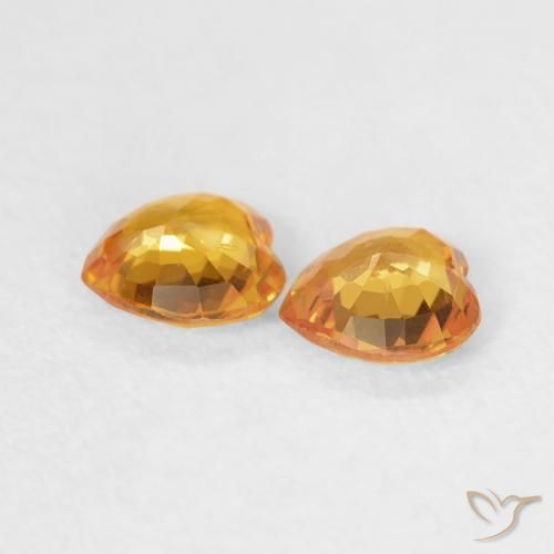 Shop natural 0.67ct Medium Dark-Golden Saphir gems, Cœur, from Mozambique at GemSelect. In stock, global shipping!