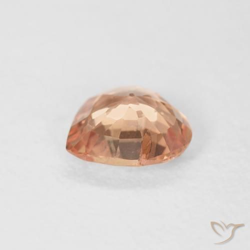 Saphir Orange moyen naturelle Cœur, 0.40 ct, VS