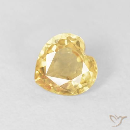 Saphir Or moyen naturelle Cœur, 0.44 ct, VS