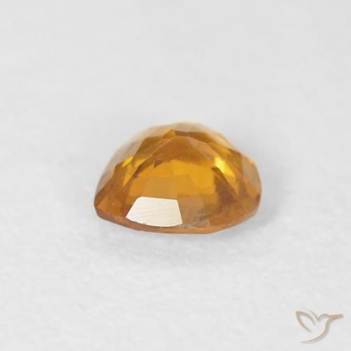 Saphir Orange foncé naturelle Cœur, 0.35 ct, VS