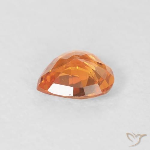 Saphir Orange rougeâtre naturelle Cœur, 0.33 ct, VS