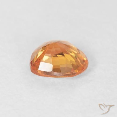 Saphir Orange intense naturelle Cœur, 0.41 ct, VS