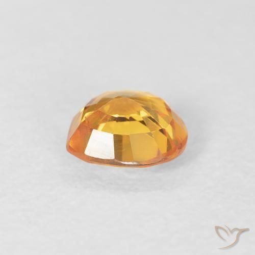 Saphir Orange-or naturelle Cœur, 0.45 ct, VS