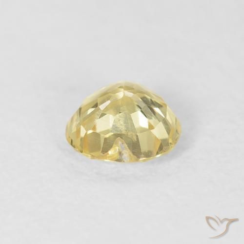 Saphir Jaune clair naturelle Cœur, 0.45 ct, VS