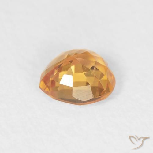Saphir Doré naturelle Cœur, 0.46 ct, VVS-VS