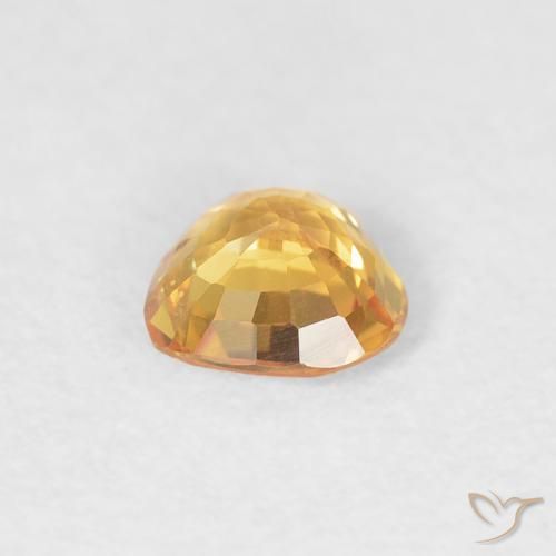 Saphir Orange intense naturelle Cœur, 0.36 ct, VVS-VS