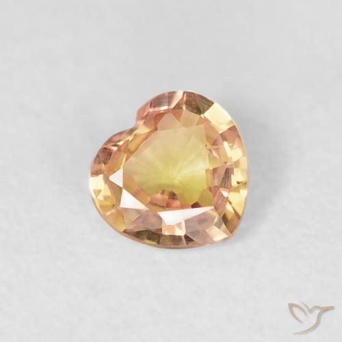 Saphir Multicolore naturelle Cœur, 0.33 ct, VVS-VS