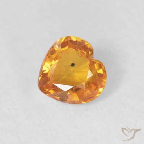 0.42ct Naturel Or Saphir, Cœur, VS
