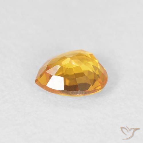 Saphir Or naturelle Cœur, 0.43 ct, VS