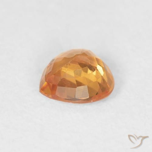 Saphir Orange vif naturelle Cœur, 0.43 ct, VVS-VS