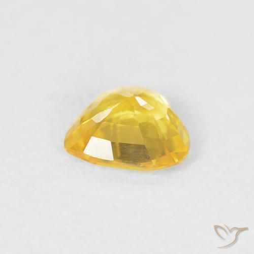 Saphir Doré naturelle Cœur, 0.36 ct, VVS-VS