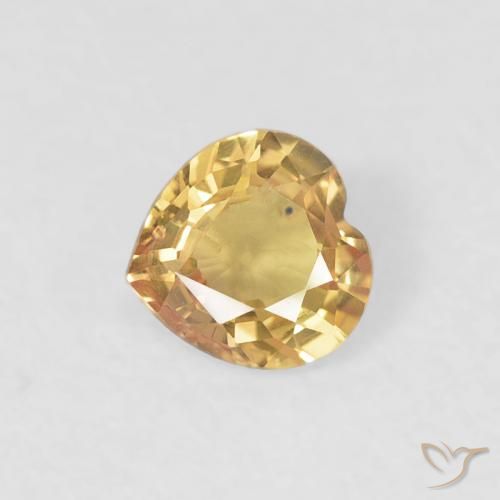 0.39ct Naturel Or Saphir, Cœur, VVS-VS