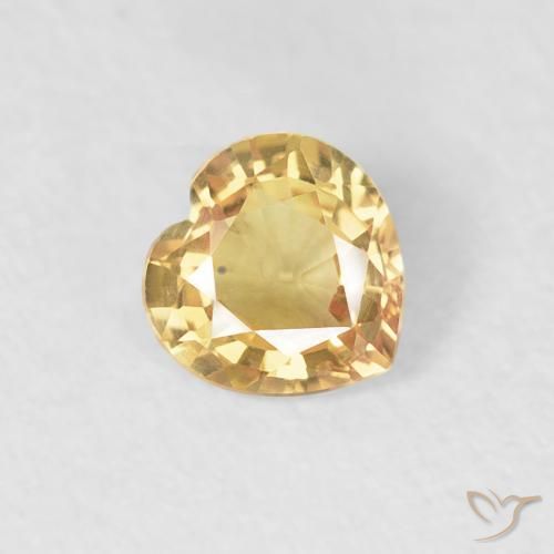 Saphir Or naturelle Cœur, 0.39 ct, VVS-VS