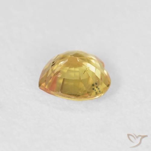 Saphir Or naturelle Cœur, 0.39 ct, VVS-VS