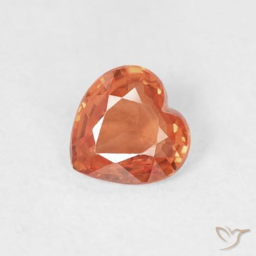 Saphir Rouge moyen naturelle Cœur, 0.39 ct, VS