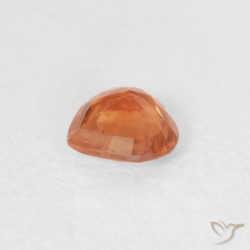 Saphir Orange moyen naturelle Cœur, 0.36 ct, VS