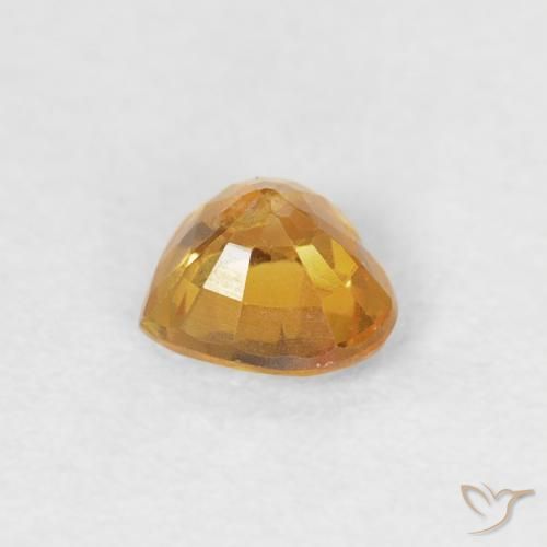 Saphir Doré naturelle Cœur, 0.44 ct, VS-SI