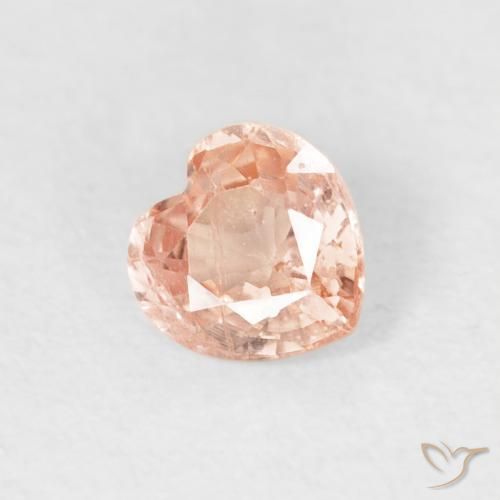 Saphir Pêche Orange naturelle Cœur, 0.41 ct, VS-SI