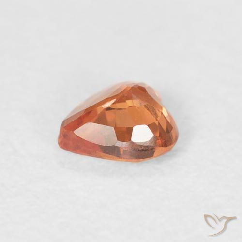 Saphir Orange moyen naturelle Cœur, 0.29 ct, VVS
