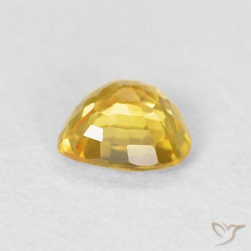 Saphir Orange Doré naturelle Cœur, 0.48 ct, VVS-VS