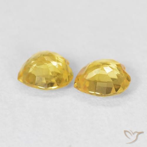 Shop natural 0.75ct Jaune moyen Saphir gems, Cœur, from Mozambique at GemSelect. In stock, global shipping!