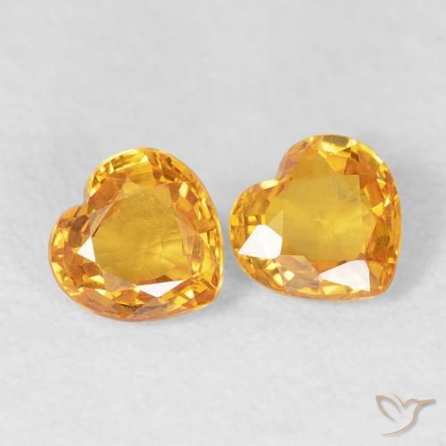 Shop natural 0.85ct Or orange foncé Saphir gems, Cœur, from Mozambique at GemSelect. In stock, global shipping!