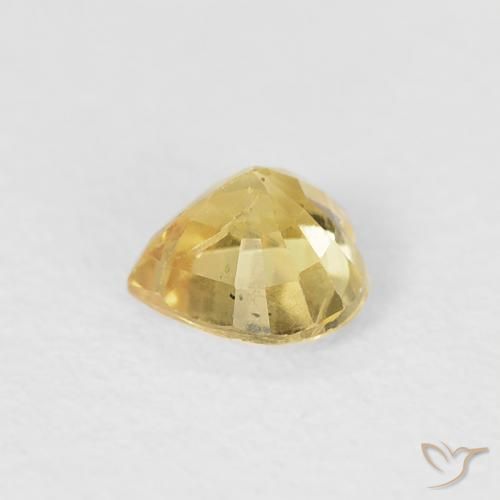 Saphir Jaune moyen naturelle Cœur, 0.46 ct, VS-SI