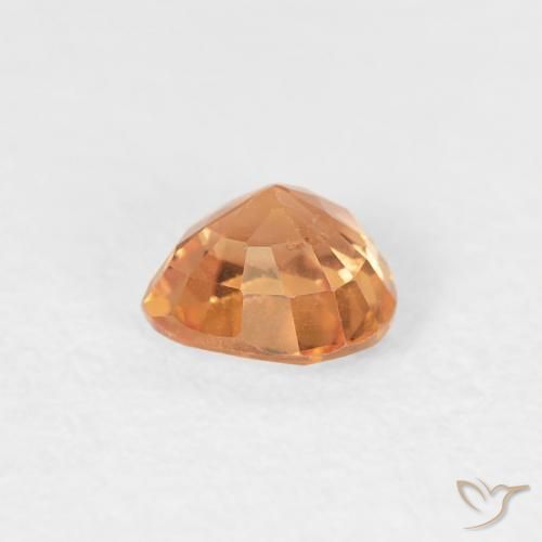 Saphir Orange moyen naturelle Cœur, 0.45 ct, VS