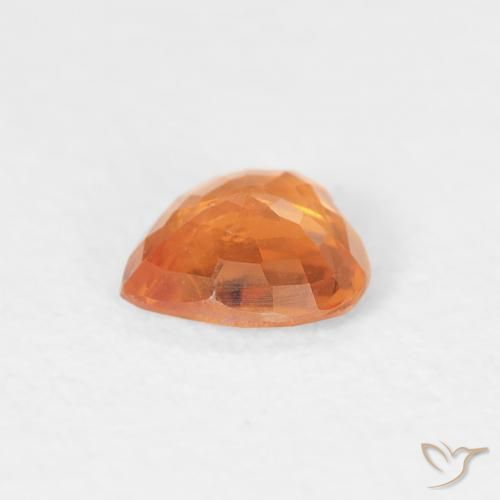Saphir Orange vif naturelle Cœur, 0.41 ct, VS