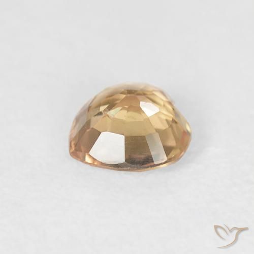 Saphir Orange moyen naturelle Cœur, 0.46 ct, VS