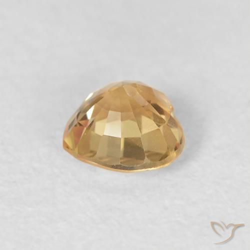 Saphir Doré naturelle Cœur, 0.51 ct, VS