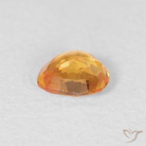 Saphir Orange-or naturelle Cœur, 0.40 ct, VVS