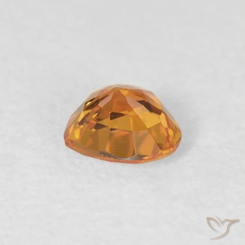 Saphir Orange-or naturelle Cœur, 0.44 ct, VVS