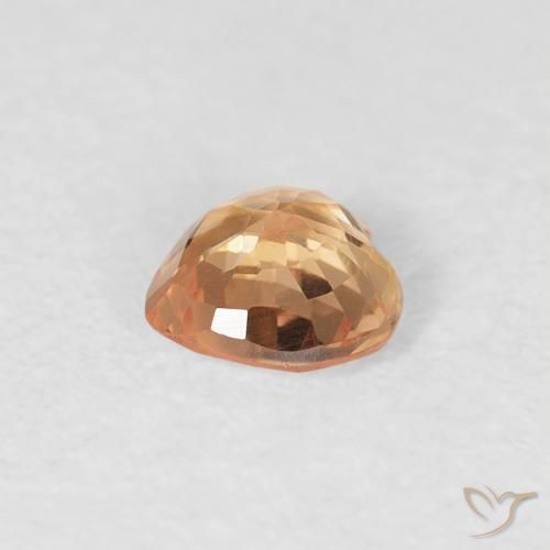 Saphir Orange moyen naturelle Cœur, 0.38 ct, VVS