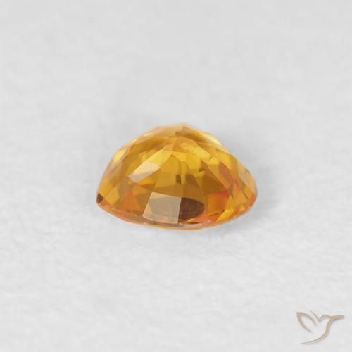 Saphir Doré-orange foncé naturelle Cœur, 0.32 ct, VVS