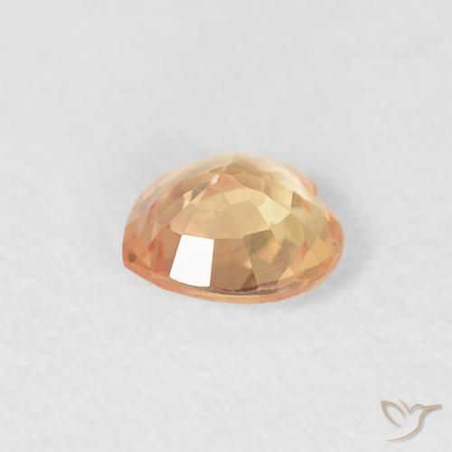 Saphir Doré naturelle Cœur, 0.40 ct, VVS