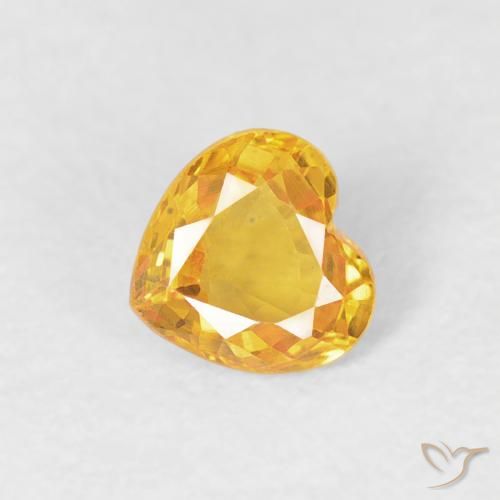 Saphir Or moyen naturelle Cœur, 0.43 ct, VVS