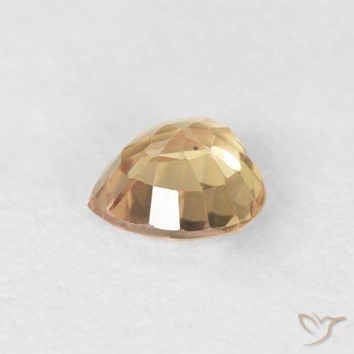 Saphir Doré naturelle Cœur, 0.48 ct, VVS