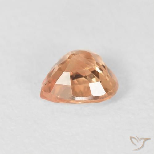 Saphir Orange clair naturelle Cœur, 0.50 ct, VVS