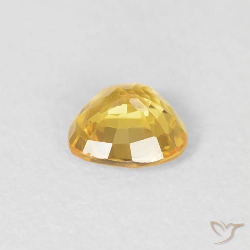 Saphir Doré naturelle Cœur, 0.38 ct, VVS